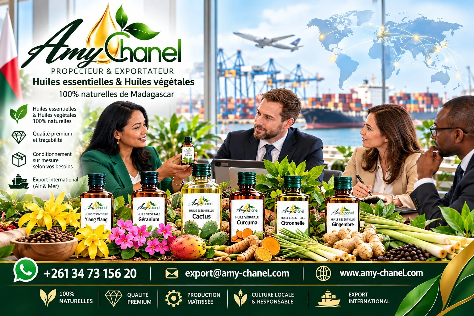 Illustration des échanges commerciaux internationaux